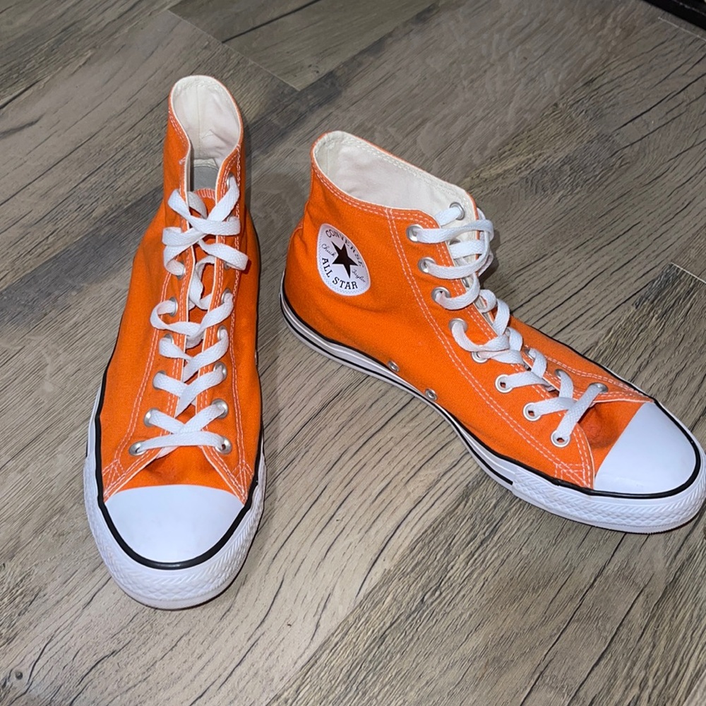 Orange Converse High Tops